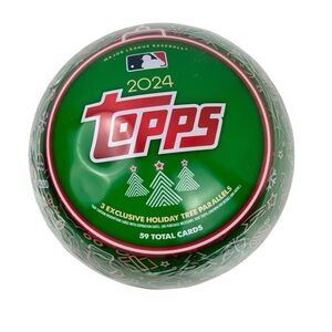2024 Topps Holiday Tin Ornament MLB Baseball Collector Tin NEW & SEALED 5140